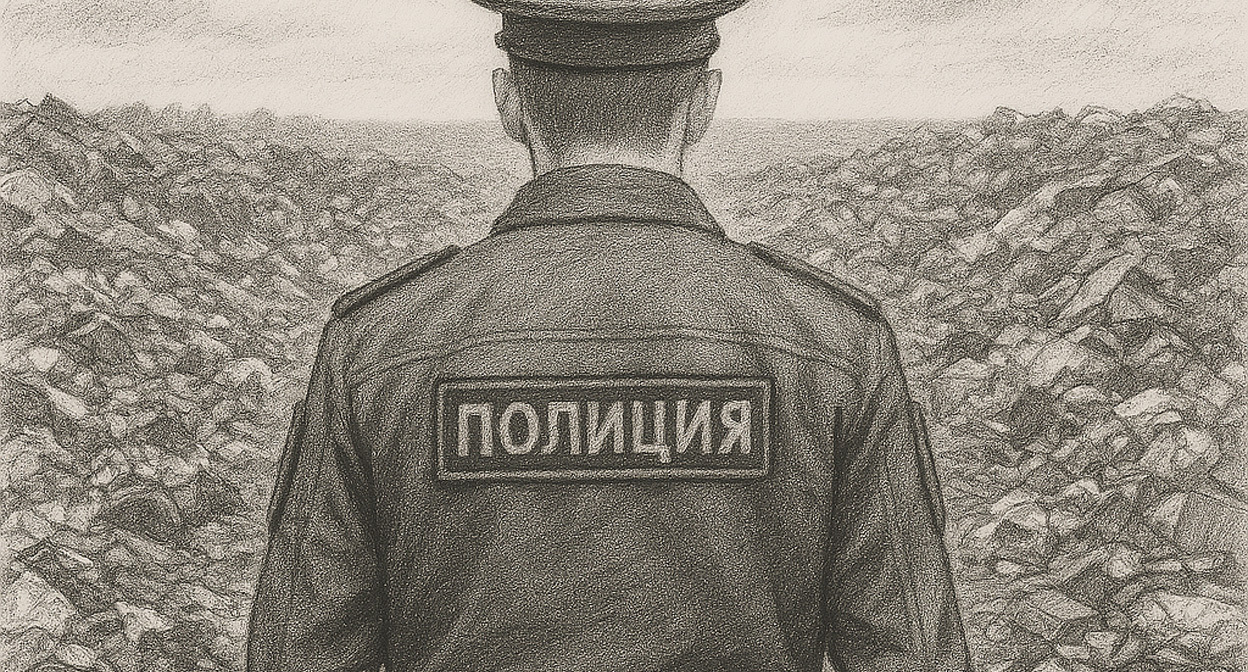 Полицейский. Иллюстрация создана «Кавказским узлом» с помощью ИИ в программе Copilot